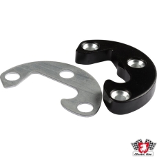 Striker plate for door, black, right