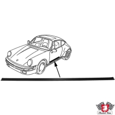 Cover strip, black, left/right, 2 pieces required