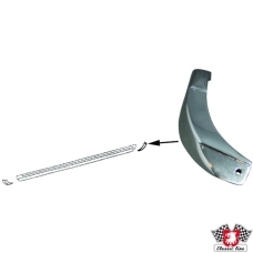 End piece for rocker panel decor, left front, right rear