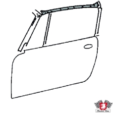 Targa roof top seal, left