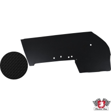 Interior door panel, braided leather look, black, left