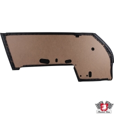 Interior door panel, braided leather look, black, right