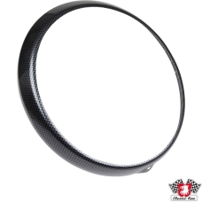 Headlight rim, metal, carbon look