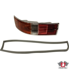 Tail light, EU version, with housing and rubber seal, yellow/clear/red, left. With E-mark