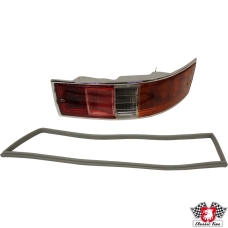 Tail light, EU version, with housing and rubber seal, yellow/clear/red, right. With E-mark