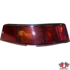 Tail light assembly with glass and rubber seal, left. EU model, modification needed for converting to US model. With E-mark