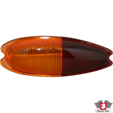 Lens for tail light, orange/red, left, without E-mark