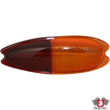 Lens for tail light, orange/red, right, without E-mark
