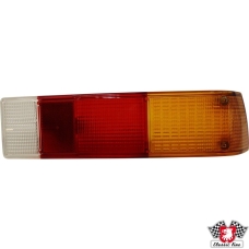 Lens for tail light, clear/red/orange, right, with E-mark