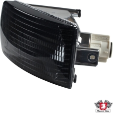 Indicator, front, smoked, left. With USA socket but European socket can fit