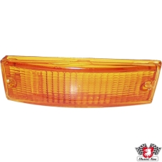 Lens for indicator, front, orange, left/right, with E-mark