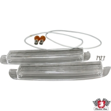 Lens set for indicator, front, clear, left/right, with E-mark
