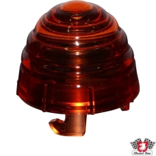 Lens for indicator, front, round, orange, left/right, without E-mark