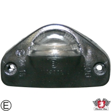 Number plate light, with bulb, with E-mark