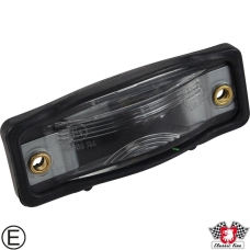 Number plate light, with bulb, with E-mark