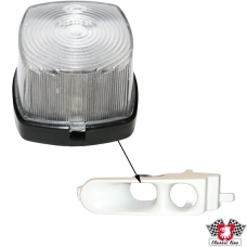 Parking light, white with black socket