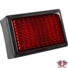 Complete reflector for bumper with rubber frame and glass, without E-mark, left/right