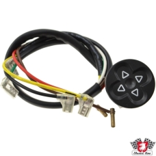 Switch for seat adjustment, black. Longitudinal adjustment and vertical adjustment front
