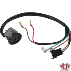 Switch for seat adjustment, black. Backrest adjustment and vertical adjustment rear
