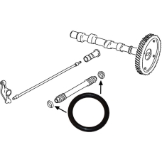 Rubber seal for push rod tube, 21.3x3.5 mm