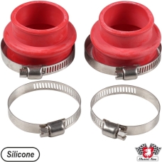 Manifold boot kit for air intake with clamps, silicone, red