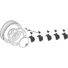 Springs with rivets for hub cap