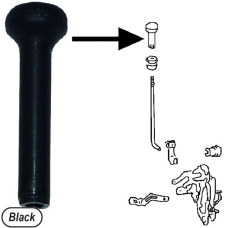 Door lock knob, black, OE style