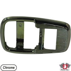 Door pull screen, metal, chrome, left/right