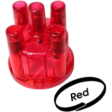 Distributor cap, red transparent. Fits Bosch distributors