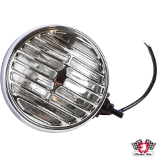 Spot/fog light with chrome rim and sealed beam, clear glass, 6