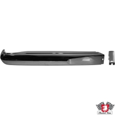 Bumper, front, with clips, chrome, right