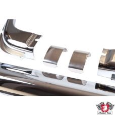 Rear bumper cover set, chrome, left/right