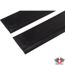 Door sill rubber mat set, black, left/right